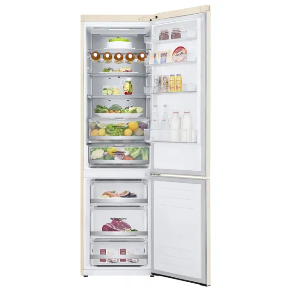 Frigider LG GW-B509SEUM cu congelator jos 384 l / 203 cm / Beige photo 7