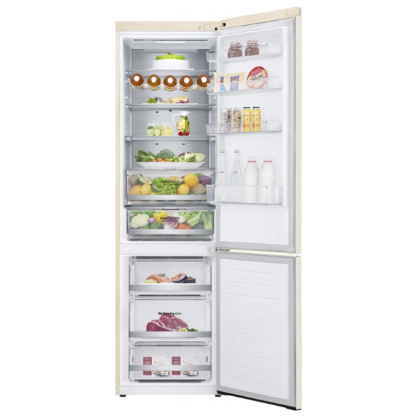Frigider LG GW-B509SEUM cu congelator jos 384 l / 203 cm / Beige photo 7