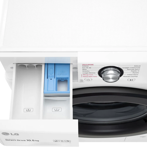 Mașină de spălat LG F4WV310S6E 10.5 kg / 1400 rpm / White photo 7 Mașină de spălat LG F4WV310S6E 10.5 kg / 1400 rpm / White photo 7