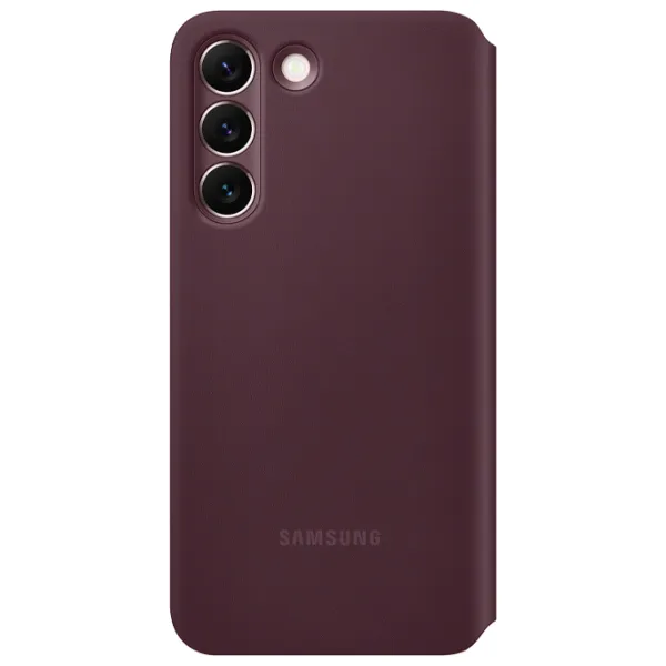 Чехол для смартфона Samsung Galaxy S22 Samsung/ Smart Clear View/ Пластик/ Бордовый Cherry photo 2