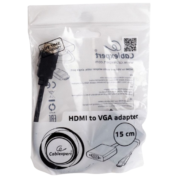 Адаптер Cablexpert A-HDMI-VGA-03 Черный photo 2