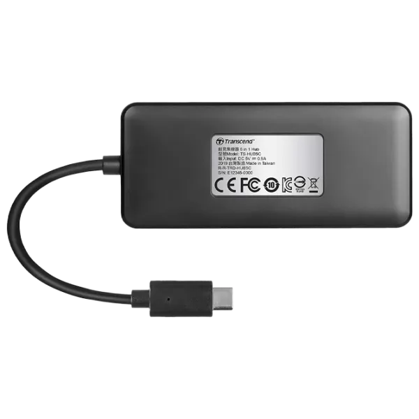 Adapter Transcend TS-HUB5C USB Type-C/ Black photo 5 Adapter Transcend TS-HUB5C USB Type-C/ Black photo 5