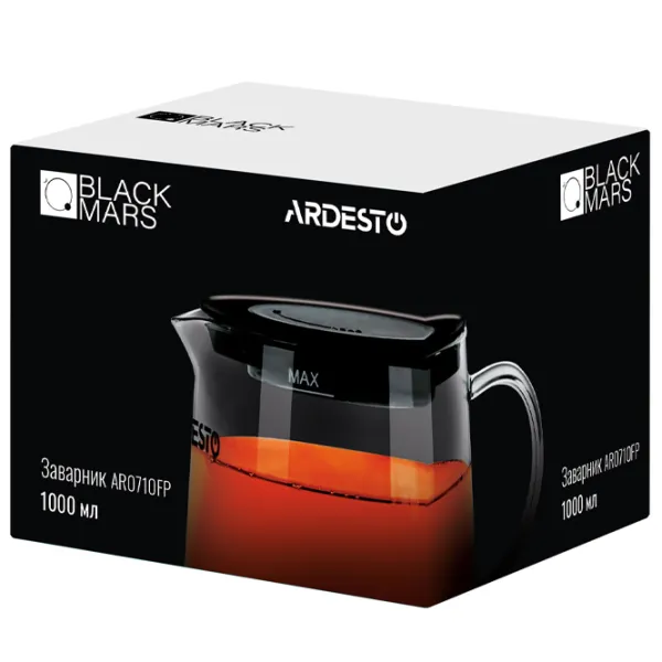 Заварочные чайники Ardesto Black Mars AR0710FP 1 л 1 л/ Прозрачный photo 3