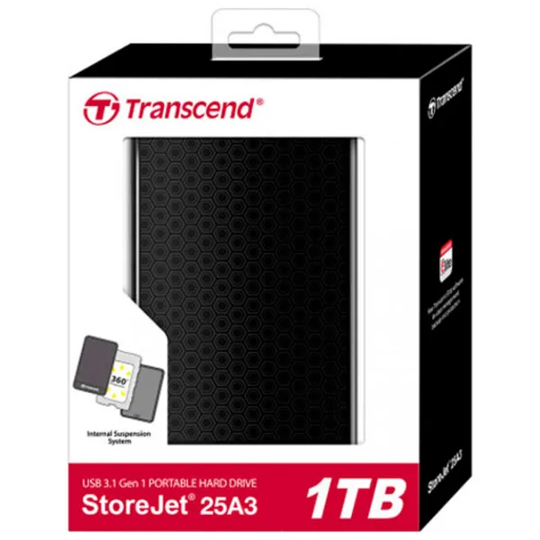 Внешний накопитель HDD Transcend StoreJet 25A3 1 ТБ TS1TSJ25A3K/ Черный photo 5