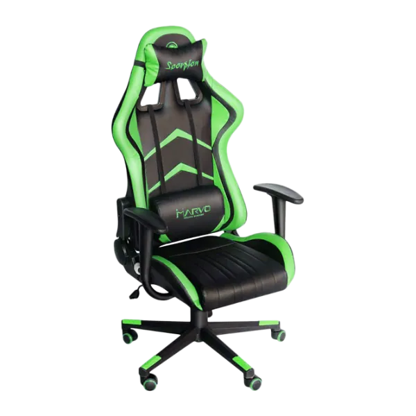 Scaun Gaming Marvo Green photo 2 Scaun Gaming Marvo Green photo 2