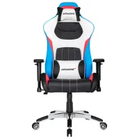 Scaun Gaming AKRACING Premium Style White Blue photo 2