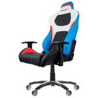 Scaun Gaming AKRACING Premium Style White Blue photo 3