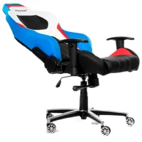 Scaun Gaming AKRACING Premium Style White Blue photo 5