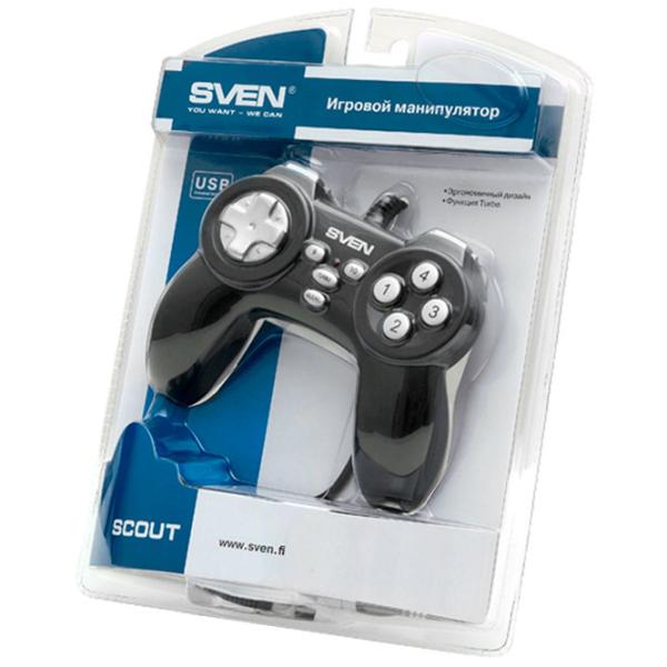 Gamepad Sven Scout 10 Cu fir/ 12 buttons/ Black photo 4 Gamepad Sven Scout 10 Cu fir/ 12 buttons/ Black photo 4
