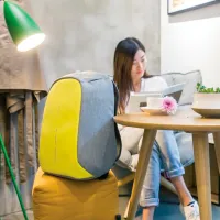 Rucsac pentru laptop XD-Design Bobby Compact anti-theft 14"/ Primrose Yellow/ 17 l photo 9