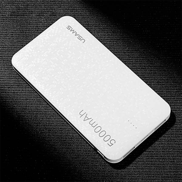 Power Bank USAMS CD04 5000 mAh/ White photo 2 Power Bank USAMS CD04 5000 mAh/ White photo 2