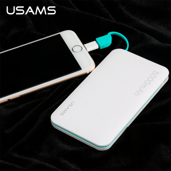 Power Bank USAMS CD04 5000 mAh/ White photo 4 Power Bank USAMS CD04 5000 mAh/ White photo 4