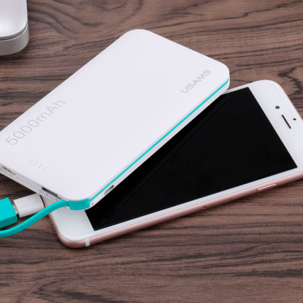 Power Bank USAMS CD04 5000 mAh/ White photo 5 Power Bank USAMS CD04 5000 mAh/ White photo 5