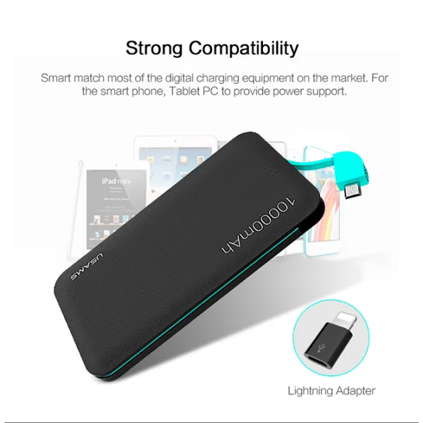 Power Bank Usams CD05 10000 мАч/ Черный photo 4 Power Bank Usams CD05 10000 мАч/ Черный photo 4