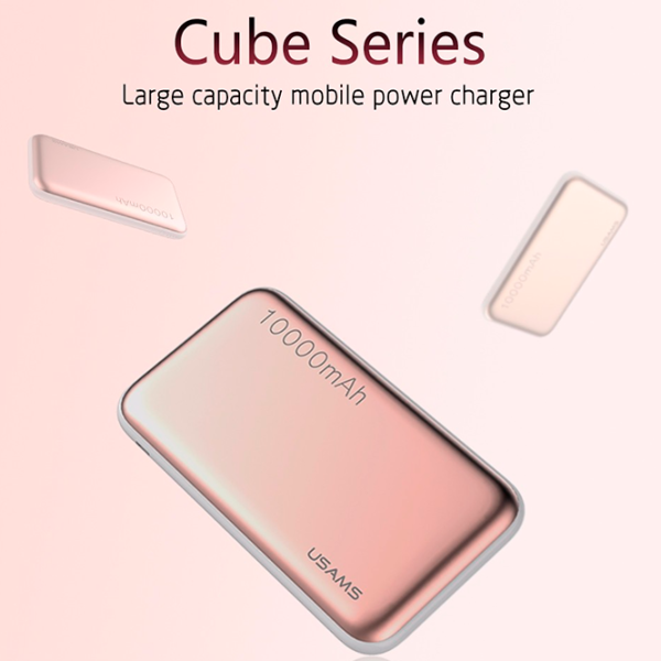 Power Bank USAMS CD03 10000 mAh/ Rose photo 4 Power Bank USAMS CD03 10000 mAh/ Rose photo 4
