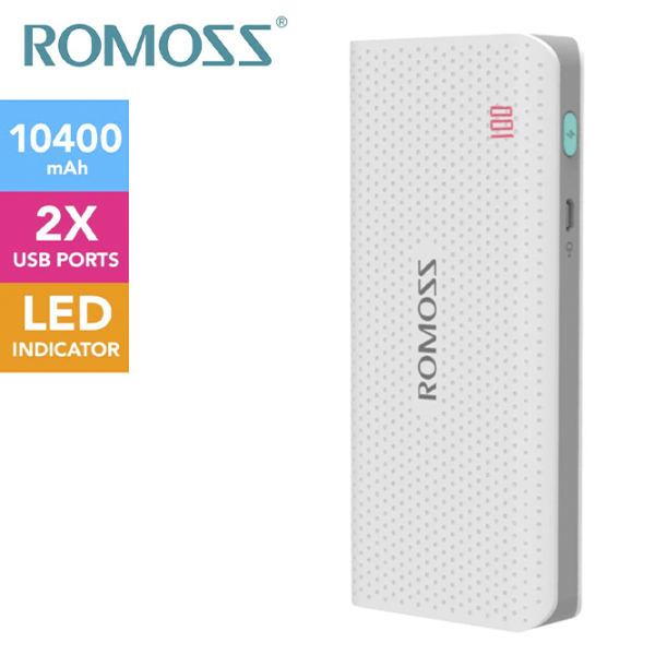 Acumulator extern Romoss Sense 4 Led 10400 mAh/ White photo 2 Acumulator extern Romoss Sense 4 Led 10400 mAh/ White photo 2