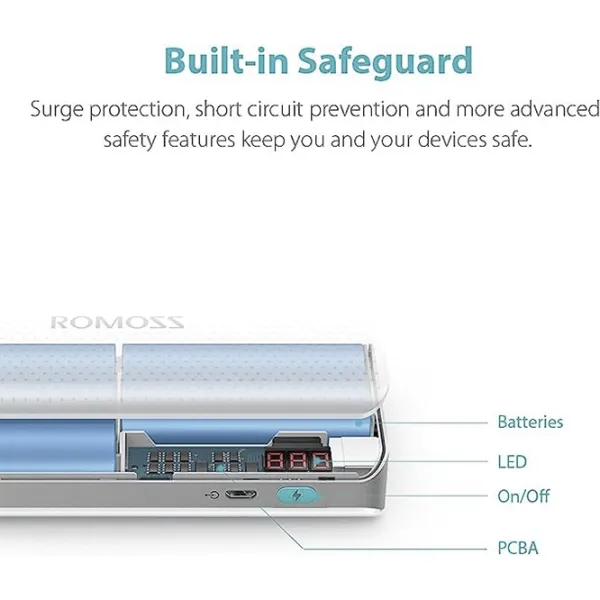 Acumulator extern Romoss Sense 4 Led 10400 mAh/ Pink photo 2 Acumulator extern Romoss Sense 4 Led 10400 mAh/ Pink photo 2