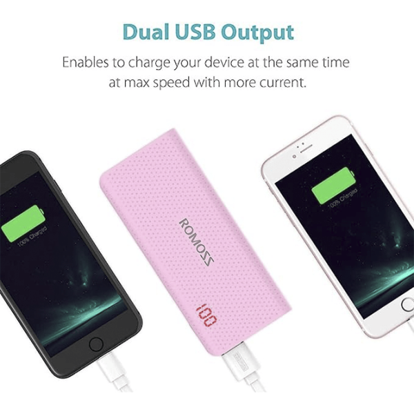 Acumulator extern Romoss Sense 4 Led 10400 mAh/ Pink photo 4 Acumulator extern Romoss Sense 4 Led 10400 mAh/ Pink photo 4