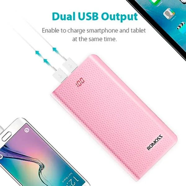 Power Bank Romoss Sense 10 10000 mAh/ Pink photo 5 Power Bank Romoss Sense 10 10000 mAh/ Pink photo 5