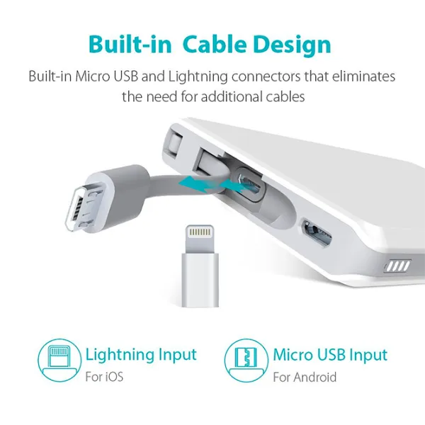 Power Bank Romoss QS05 5000 mAh/ White photo 2 Power Bank Romoss QS05 5000 mAh/ White photo 2