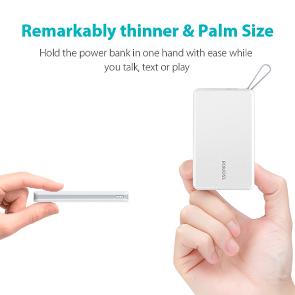 Power Bank Romoss QS05 5000 mAh/ White photo 3 Power Bank Romoss QS05 5000 mAh/ White photo 3