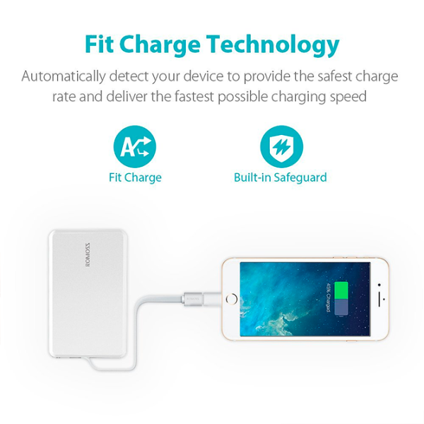 Power Bank Romoss QS05 5000 mAh/ White photo 5 Power Bank Romoss QS05 5000 mAh/ White photo 5