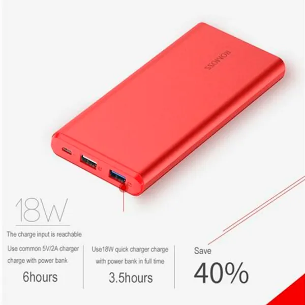 Power Bank Romoss GT2 5000 mAh/ Red photo 2 Power Bank Romoss GT2 5000 mAh/ Red photo 2