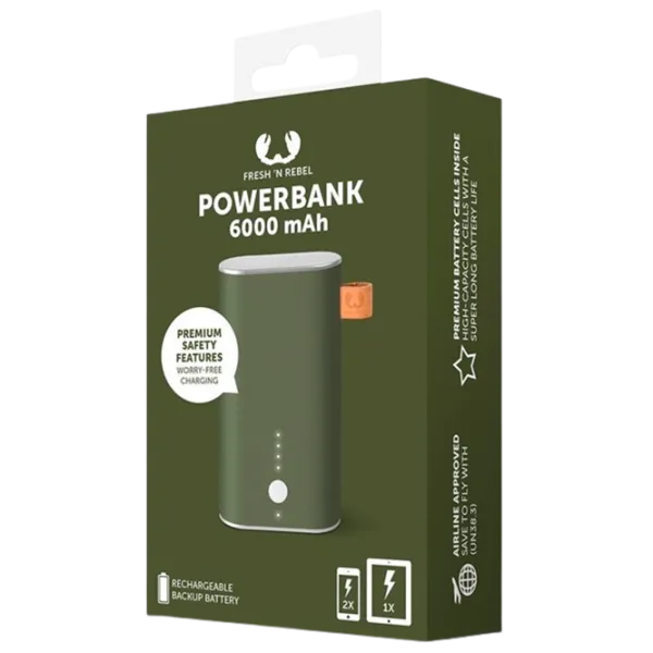 Power Bank Fresh 'N Rebel 1 Port 6000 mAh/ Green photo 3