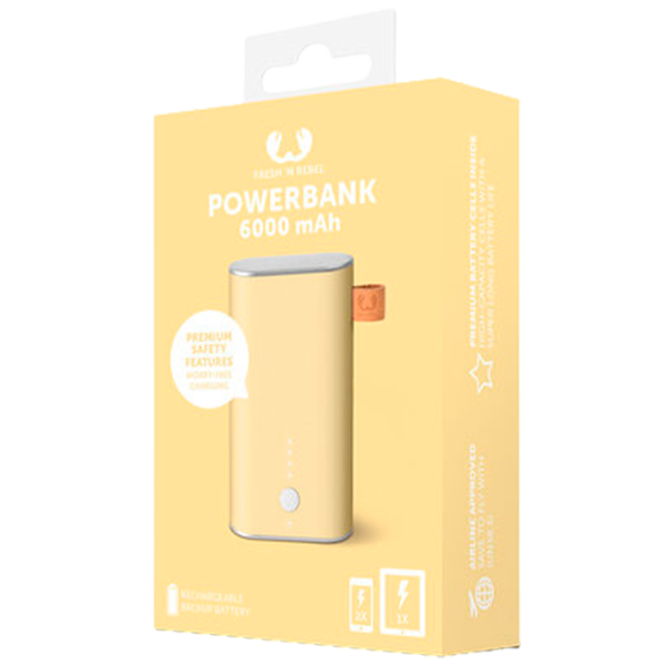 Power Bank Fresh 'N Rebel 1 Port 6000 мАч/ Желтый photo 2