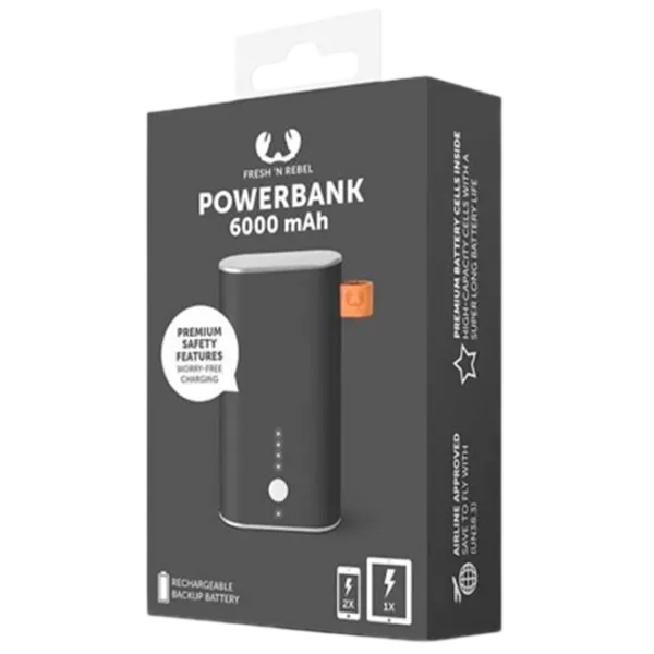 Power Bank Fresh 'N Rebel 1 Port 6000 мАч/ Черный photo 2