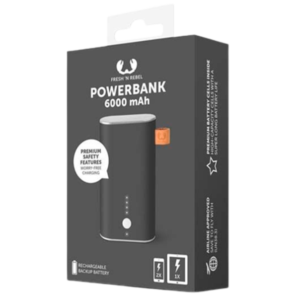 Power Bank Fresh 'N Rebel 1 Port 6000 мАч/ Черный photo 2