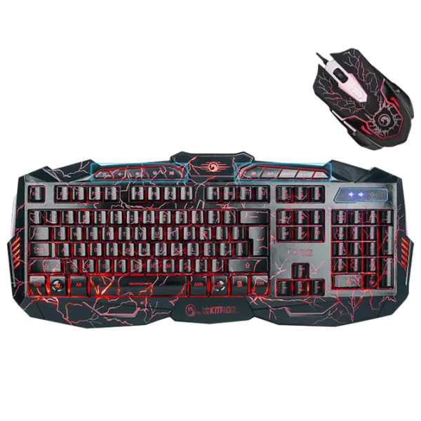 Tastatura & Mouse Marvo KM400L Cu fir/ Black photo 2