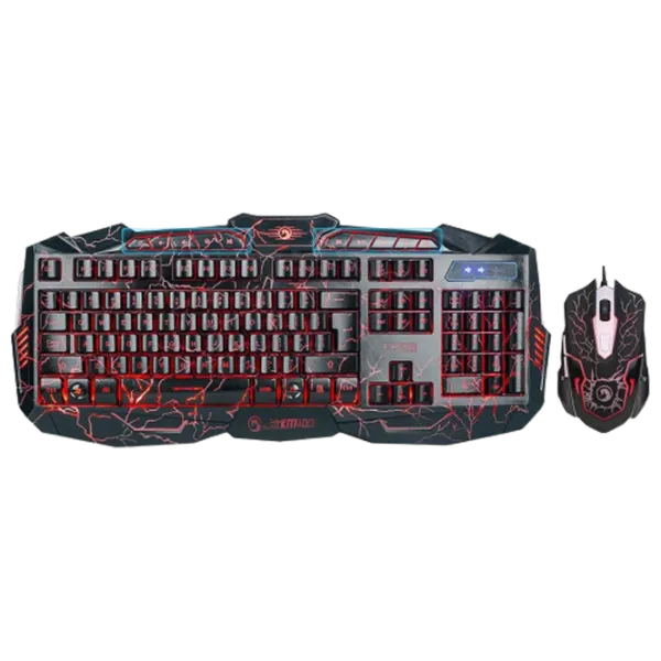 Tastatura & Mouse Marvo KM400L Cu fir/ Black photo 5