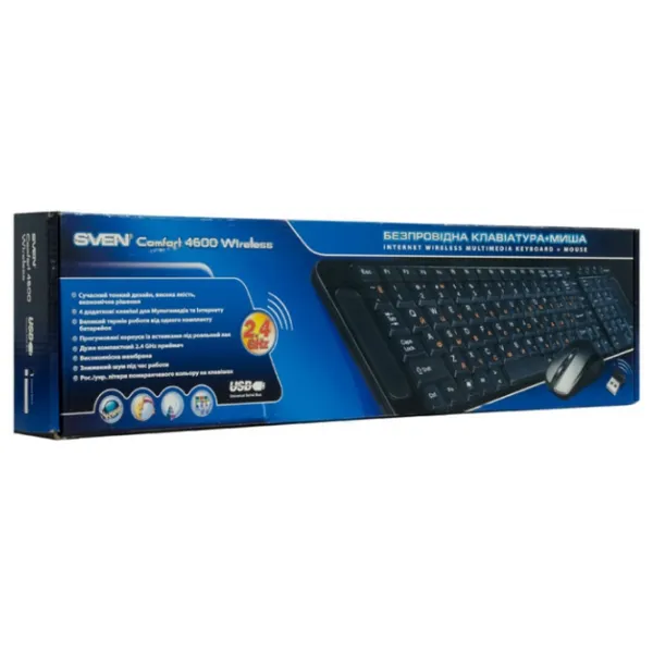 Tastatură Sven Comfort 4600 Fără fir / Black photo 7