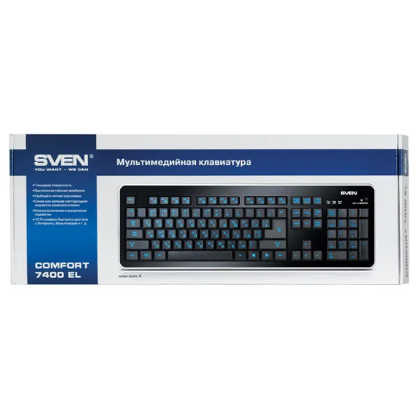 Клавиатура Sven Comfort 7400 EL Проводная / Черный photo 12
