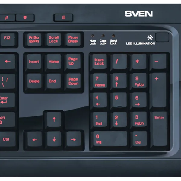 Клавиатура Sven Comfort 7600 EL Проводная / Черный photo 10