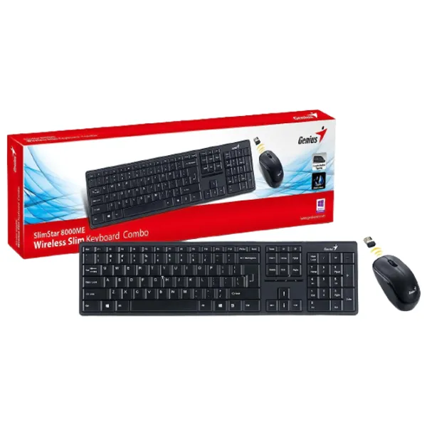 Клавиатура Genius SlimStar 8000ME Беспроводные/ Черный photo 9