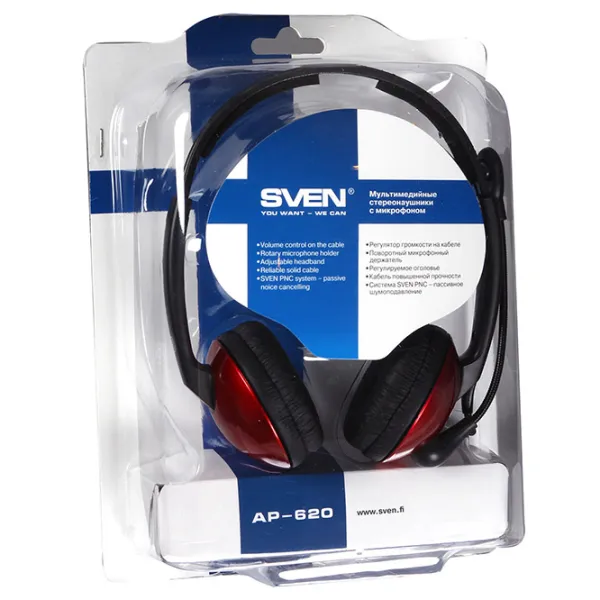 Наушники Sven AP 620 Красный Черный Проводная/ Персональный photo 6 Наушники Sven AP 620 Красный Черный Проводная/ Персональный photo 6