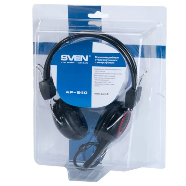 Наушники Sven AP 640 Красный Черный Проводная/ Персональный photo 8 Наушники Sven AP 640 Красный Черный Проводная/ Персональный photo 8