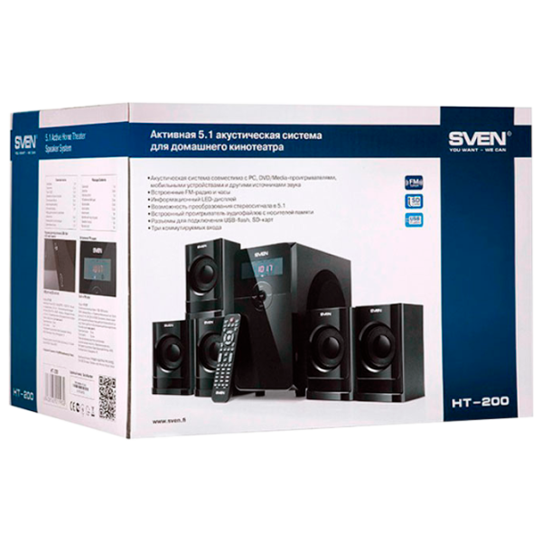 Sistem audio Sven HT-200 80 W/ Black photo 6