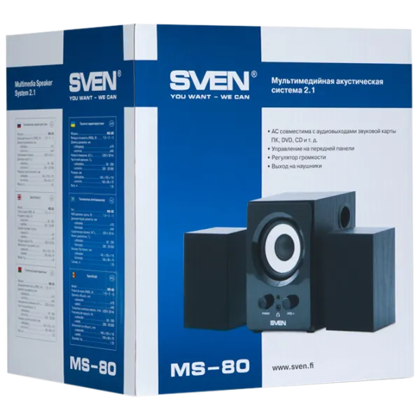 Аудиосистема Sven MS-80 7 Вт/ Черный photo 5