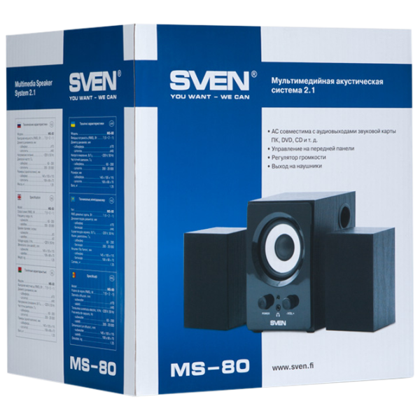 Аудиосистема Sven MS-80 7 Вт/ Черный photo 5