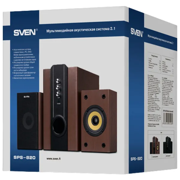 Sistem audio Sven SPS-820 38 W/ Brown photo 5