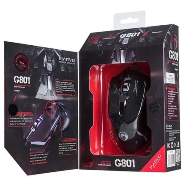 Mouse Marvo G801 USB/ Black photo 5