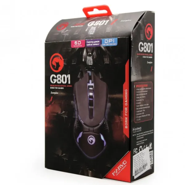 Mouse Marvo G801 USB/ Black photo 6