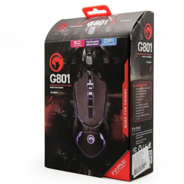 Mouse Marvo G801 USB/ Black photo 6