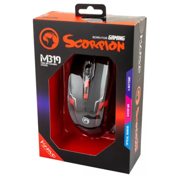 Mouse Marvo M319 USB/ Red photo 4