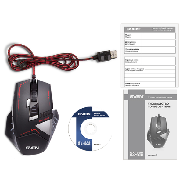 Мышь Sven GX-990 USB/ Черный photo 8
