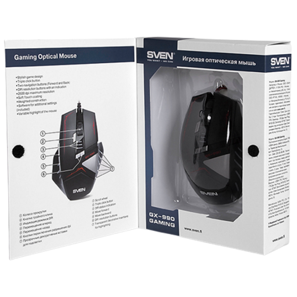 Мышь Sven GX-990 USB/ Черный photo 9