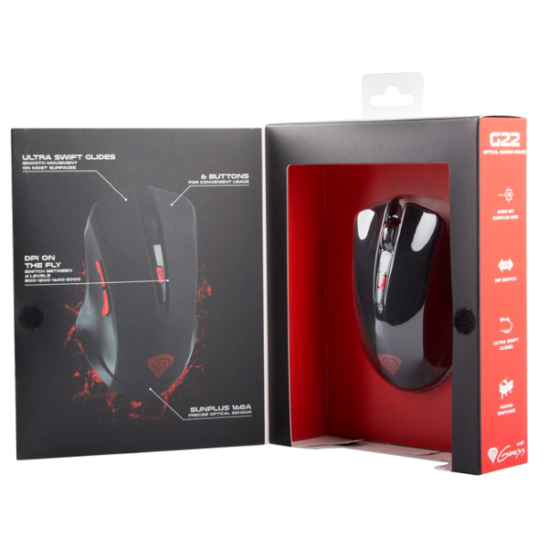 Mouse Genesis G22 USB/ Black photo 5